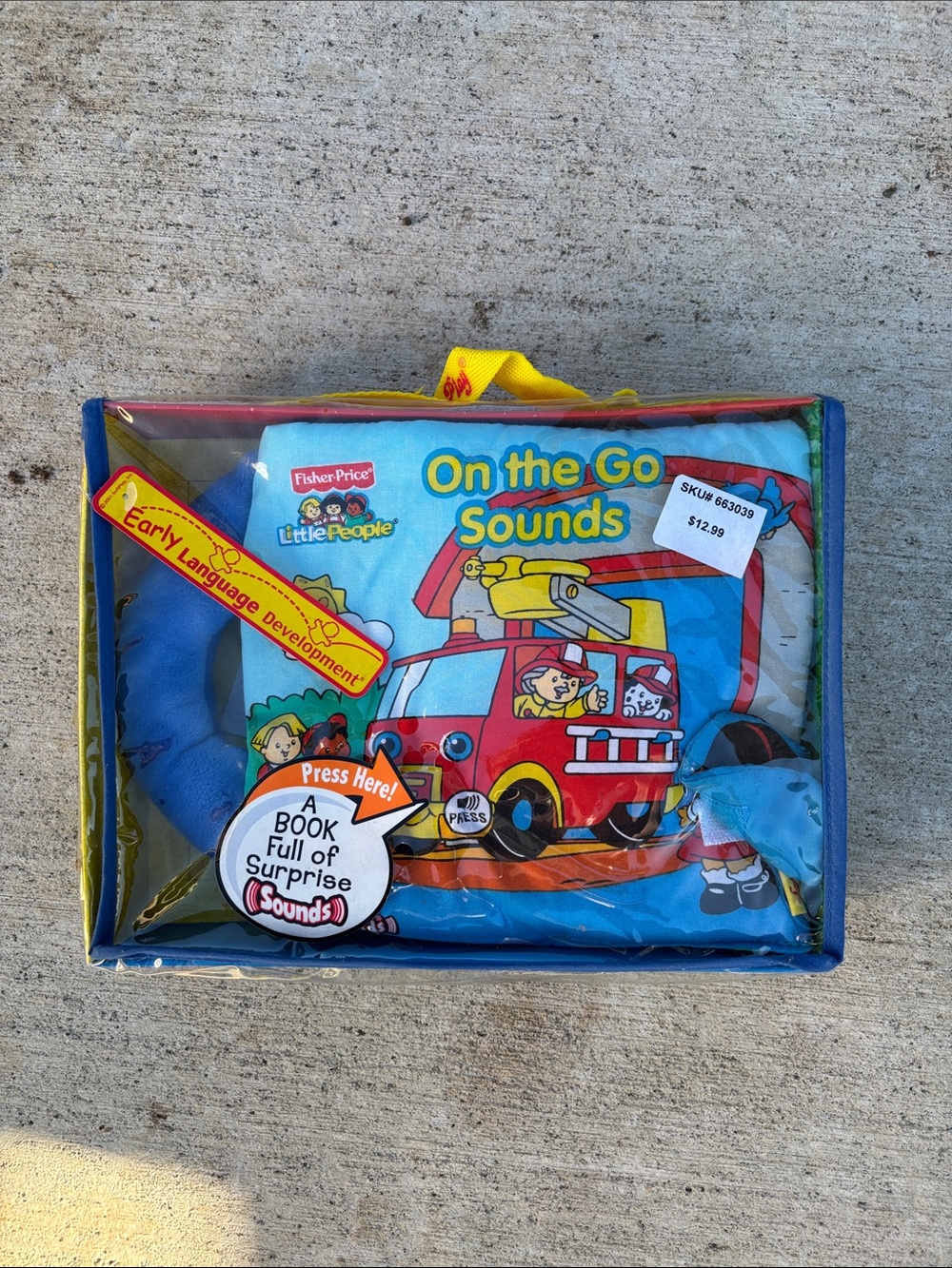 Fisher-Price Little People On the Go Sounds Soft Activity Book - Blue